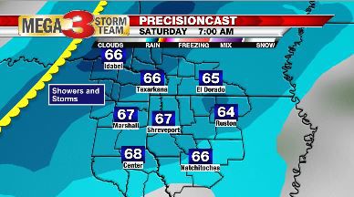Forecast for Saturday Morning